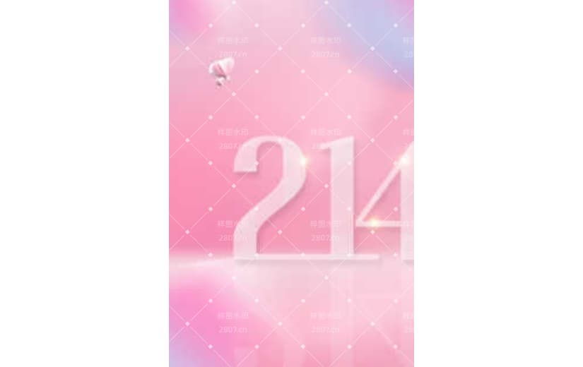 梦幻浪漫214情人节宣传背景