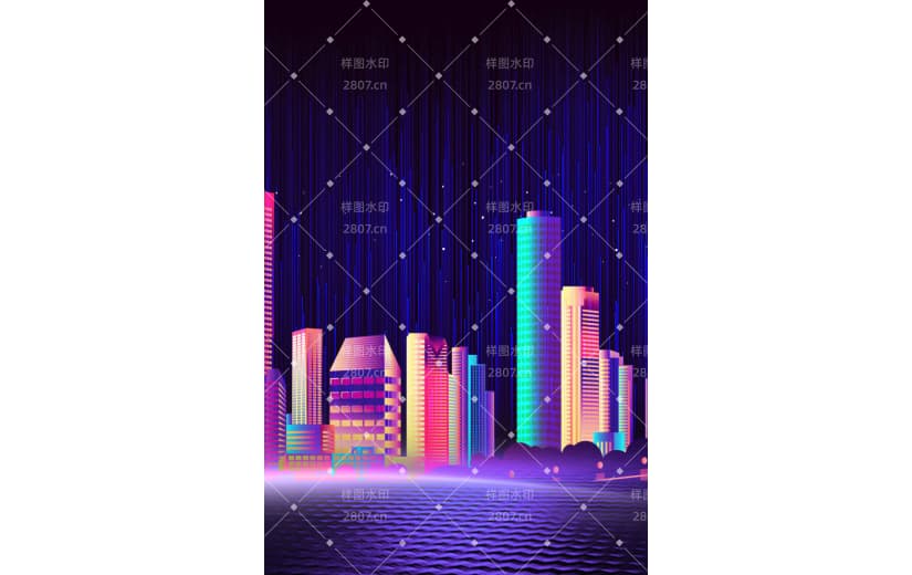 科技质感未来城市空间建筑背景