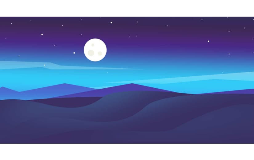 浪漫梦幻星空圆月亮背景