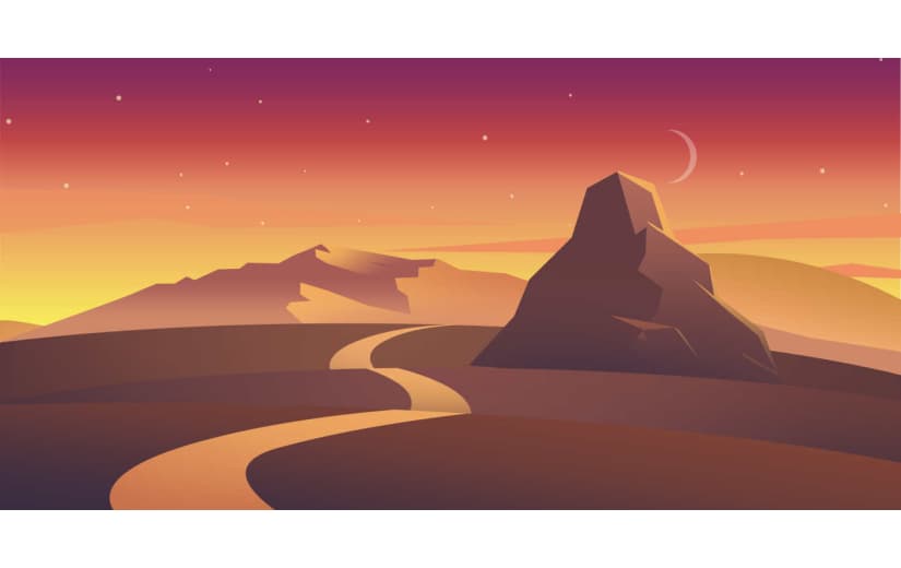 戈壁滩小路石头荒漠背景