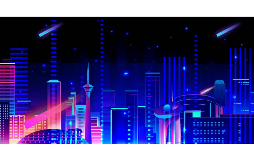 蓝色科技场景双十一宣传背景