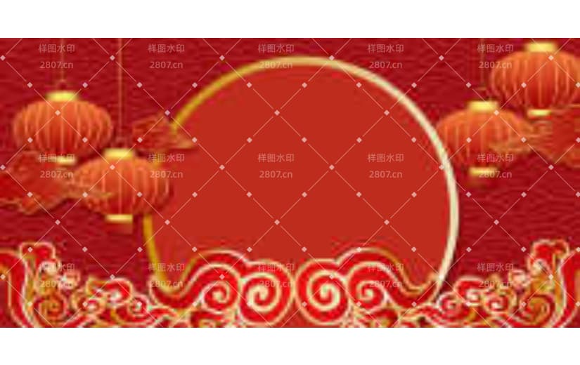 春节红色灯笼背景