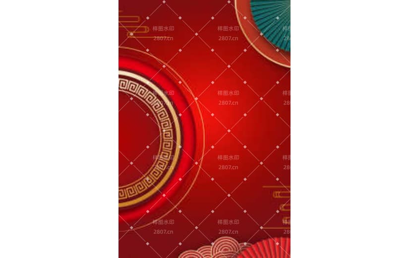 红色中国风新中式剪纸风喜庆背景