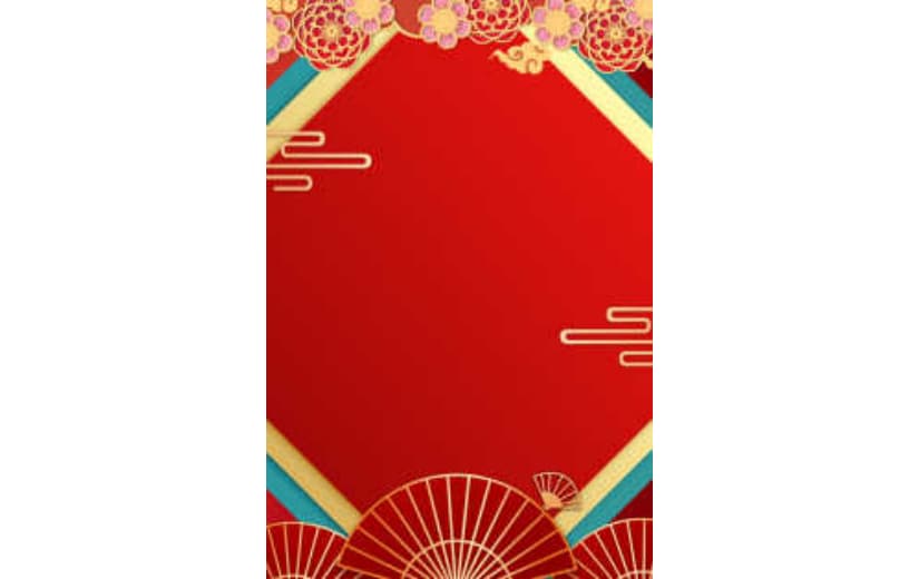 红色喜庆中国风剪纸风国潮背景