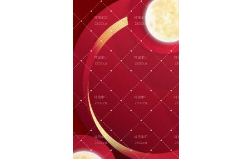 红色喜庆抽象中秋节月亮背景