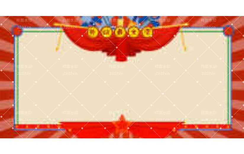 红色劳动节复古卡通插画背景