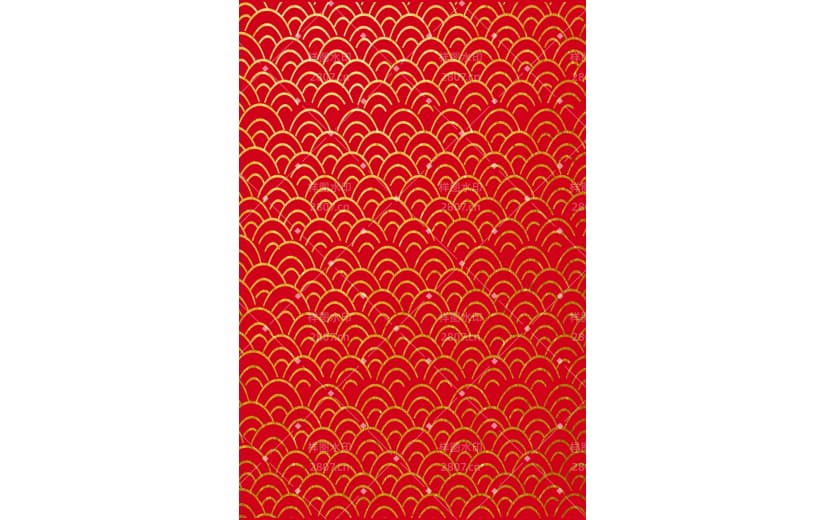 中国风红色鎏金花纹
