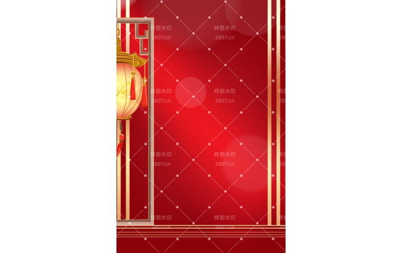 中国风春节节日简约灯笼背景