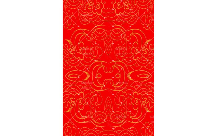 大气简约中国花纹图案背景