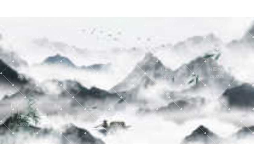 中国风意境山水云雾仙侠古风背景