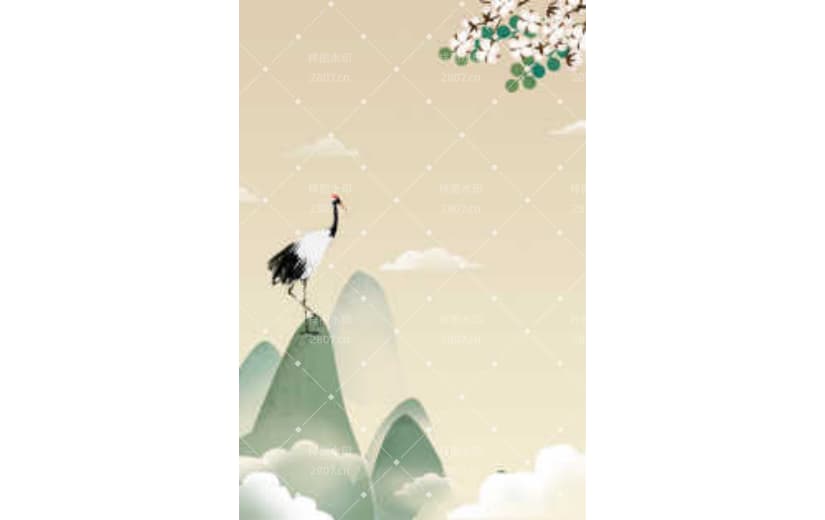 山水节气寒露国风背景