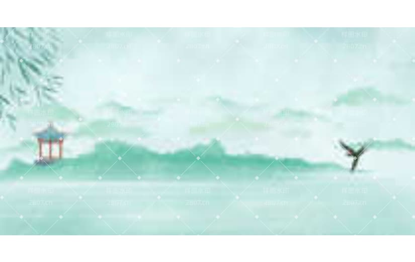 复古中国风水墨立春燕子背景