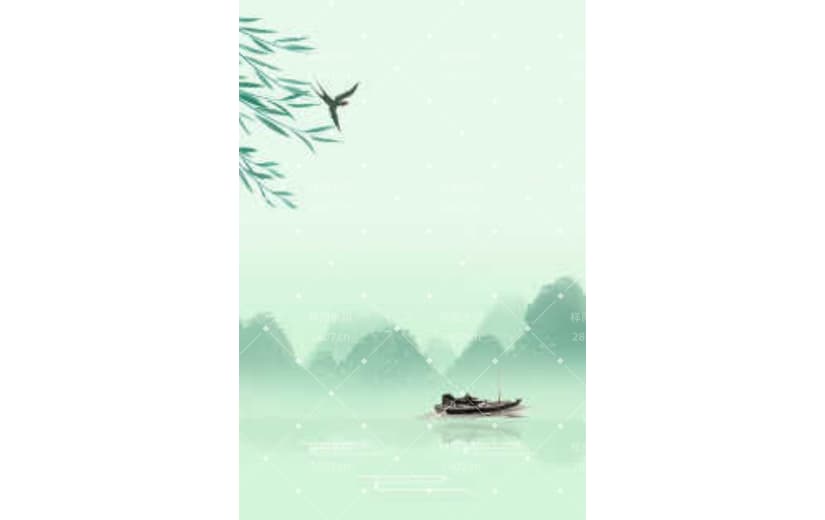 水墨画风格立春中国风节气背景