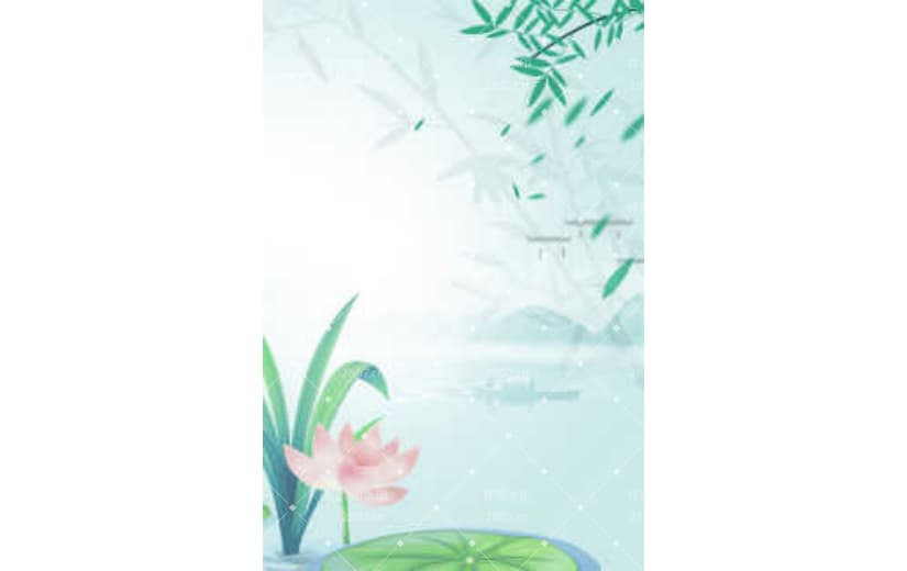 绿色中国风春天竹叶背景