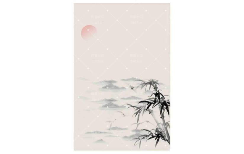 水墨竹子中国风背景