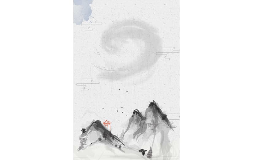 水墨中国风背景山水