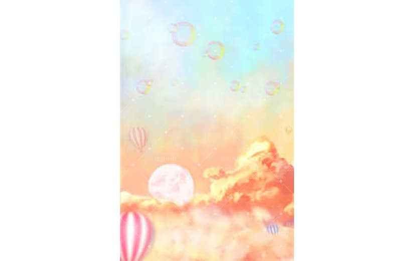 简约梦幻手绘六一儿童节背景