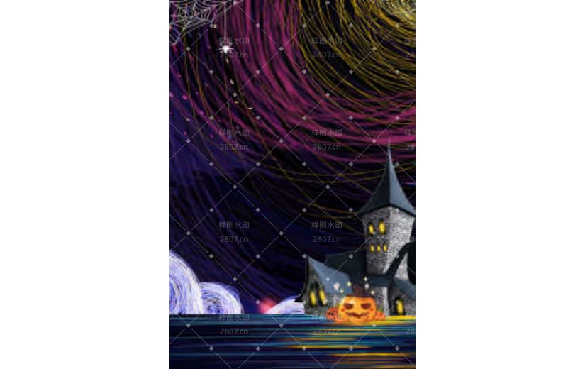 卡通插画风格万圣节节日宣传背景