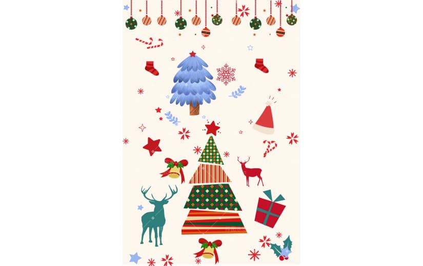 大气简约圣诞插画背景
