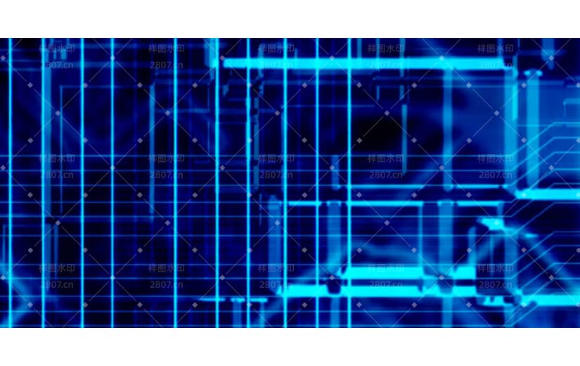 蓝色线条纹理电路板背景