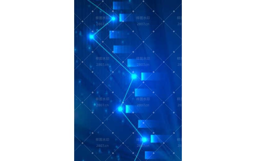 蓝色商务科技光效纹理质感几何折线背景