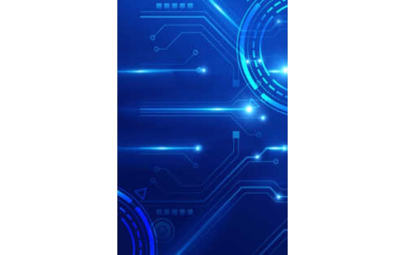 蓝色光效线条商务科技几何背景