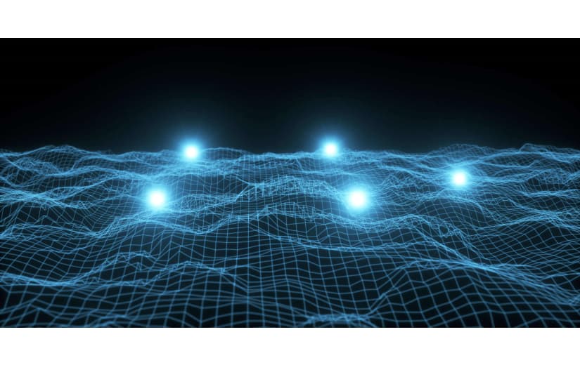 科技蓝色大数据蓝色科幻网格矢量背景