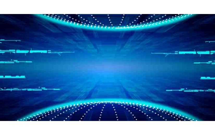 蓝色科技大数据智能线条背景