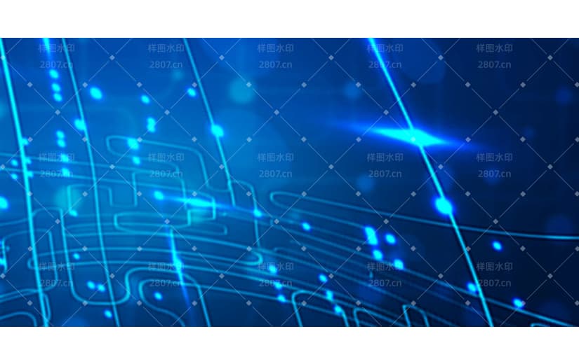 蓝色科技线条大数据空间背景