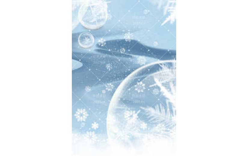 冰雪梦幻冬季节气雪花背景