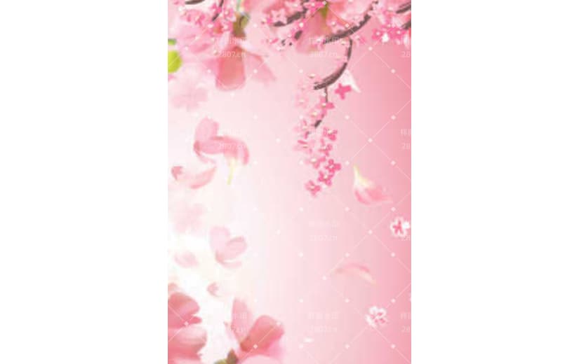 粉色浪漫文艺春天桃花背景