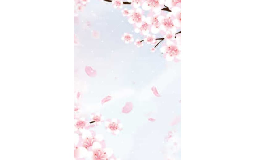 浅色梦幻文艺桃花春天浪漫背景