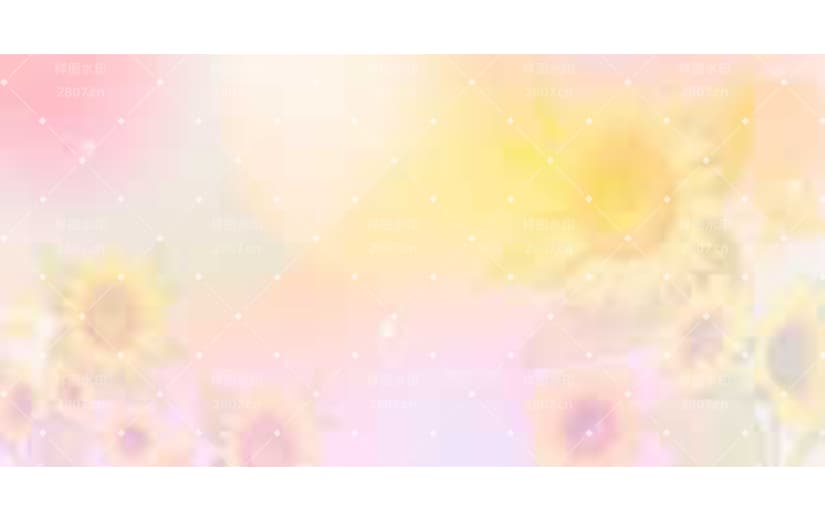 夏季向日葵弥散风玻璃质感背景