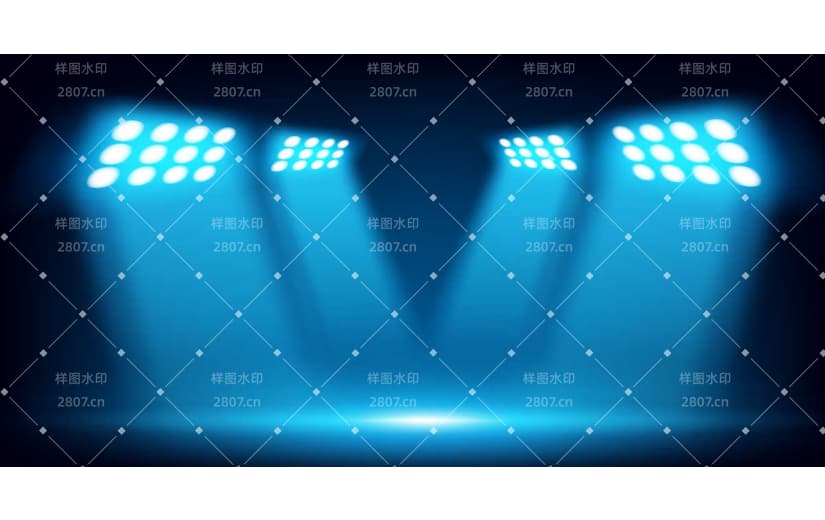 舞台灯光照射光芒背景