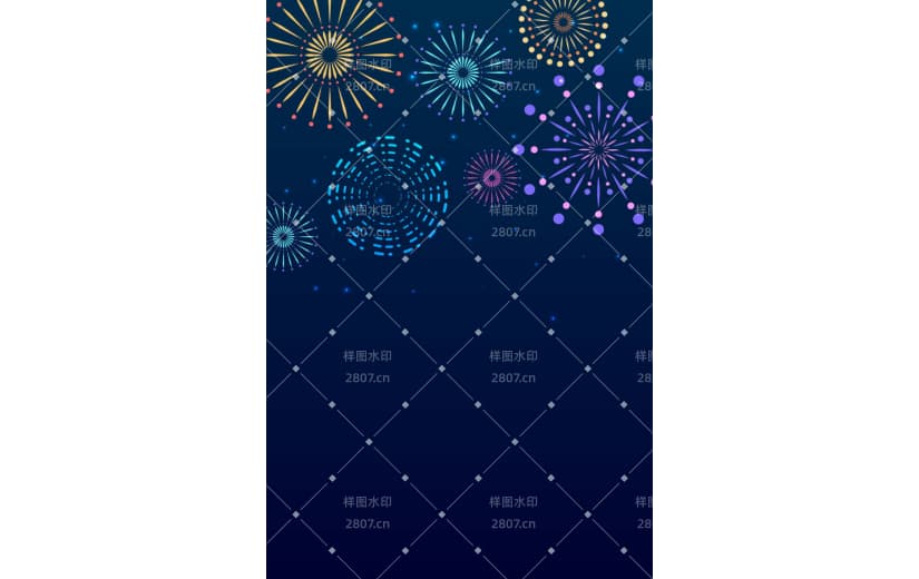 新年新春过年烟花背景