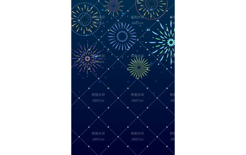 新年春节新春过年烟花背景
