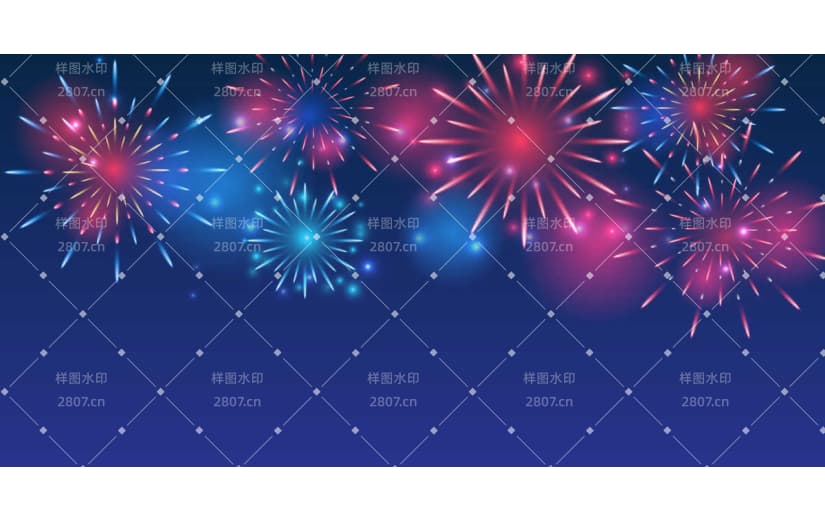 新年春节唯美烟花背景