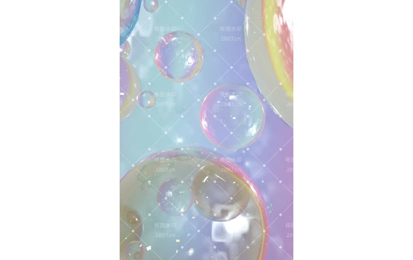 渐变彩色梦幻气泡质感小清新简约大气背景