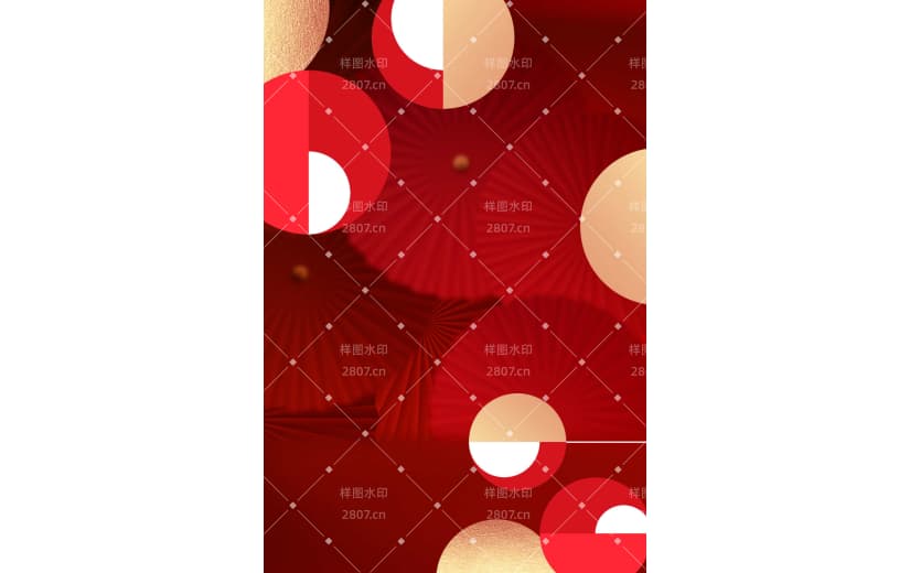 红金几何元宵节几何纹理新年背景