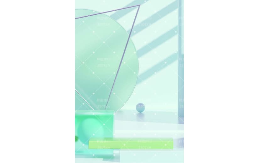 绿色玻璃纹理质感场景背景