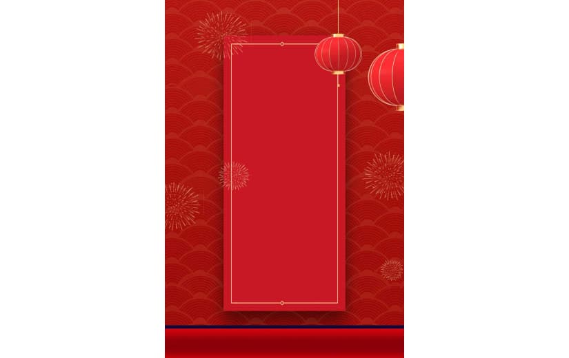 红色新年纹理质感简约背景