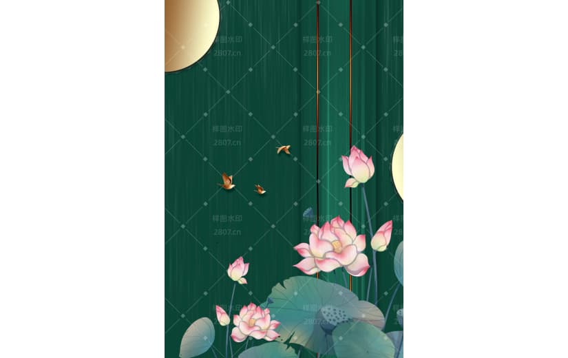 绿色中国风节气谷雨宣传背景