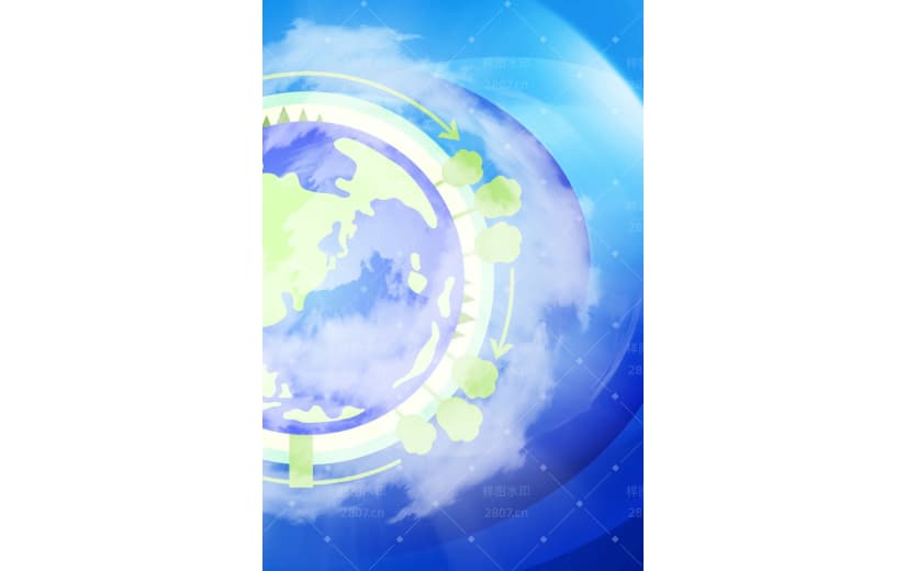 蓝色环保低碳节能新能源宣传背景