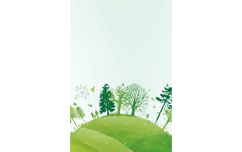 大气简约绿色地球环保节日背景