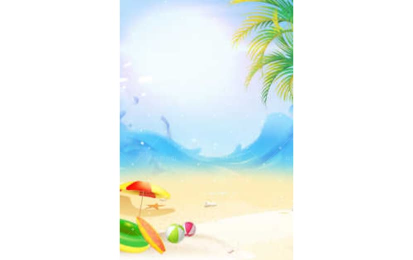 夏季沙滩大海度假电商夏季促销背景