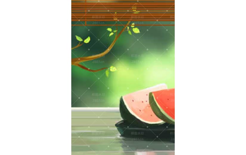 大气传统24节气夏至手绘背景