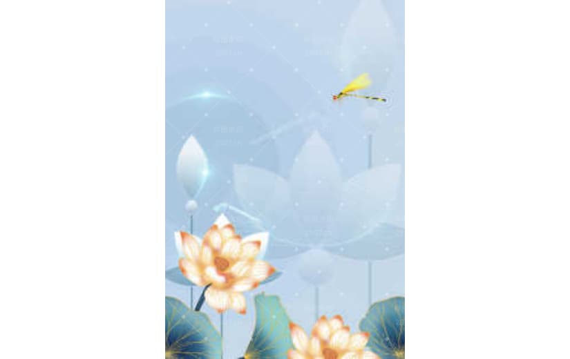 中国风新中式大暑节气文艺背景