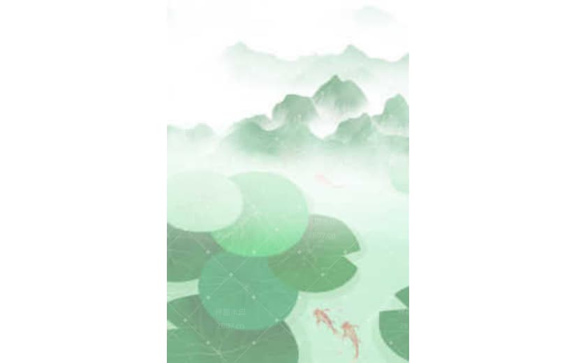 简约24节气处暑中国风背景