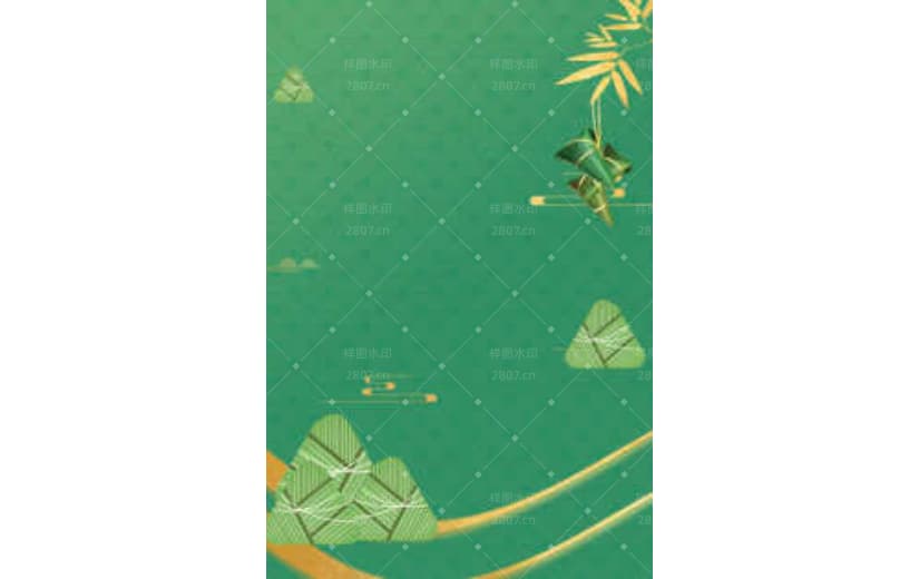 复古中国风鎏金端午节背景