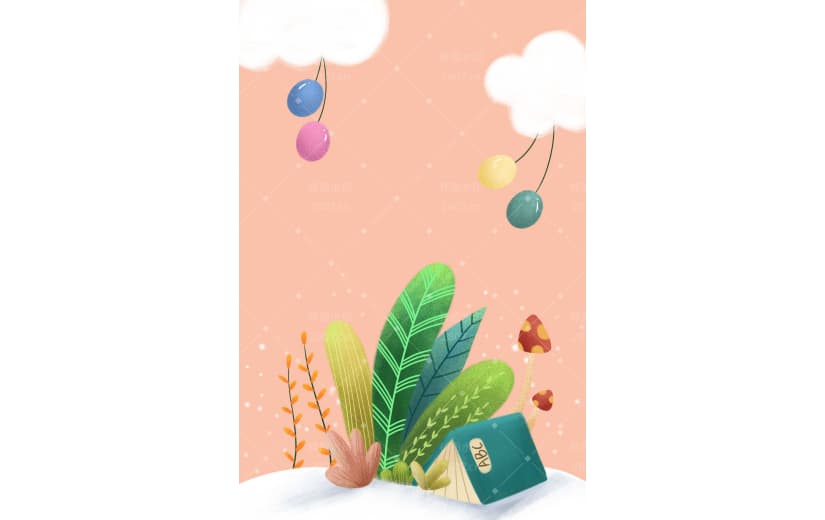 清新手绘教师节背景